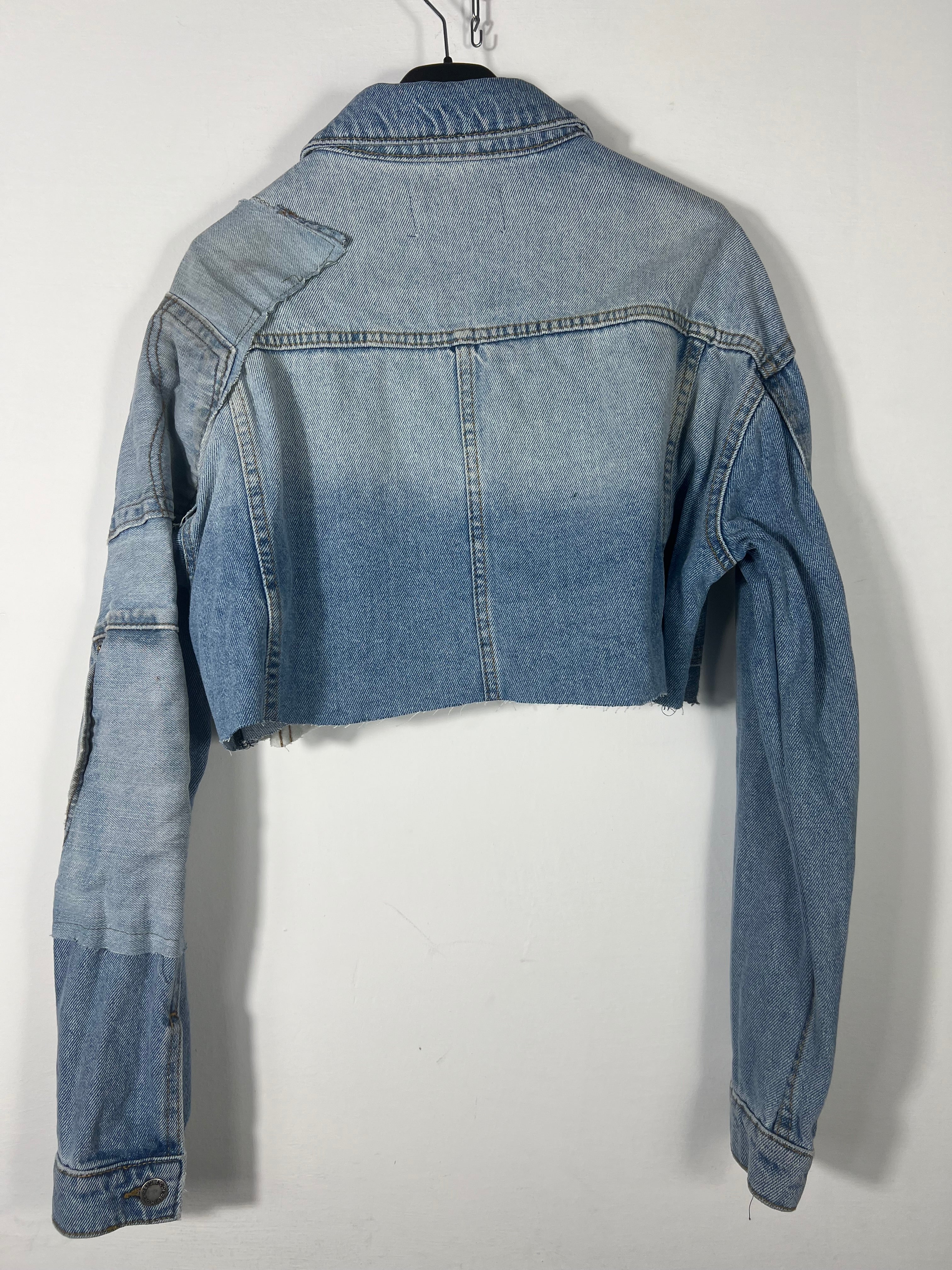 Giacca crop con toppe tg. S