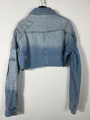 Giacca crop con toppe tg. S