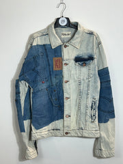 Giacca chiara con toppe  tg. M
