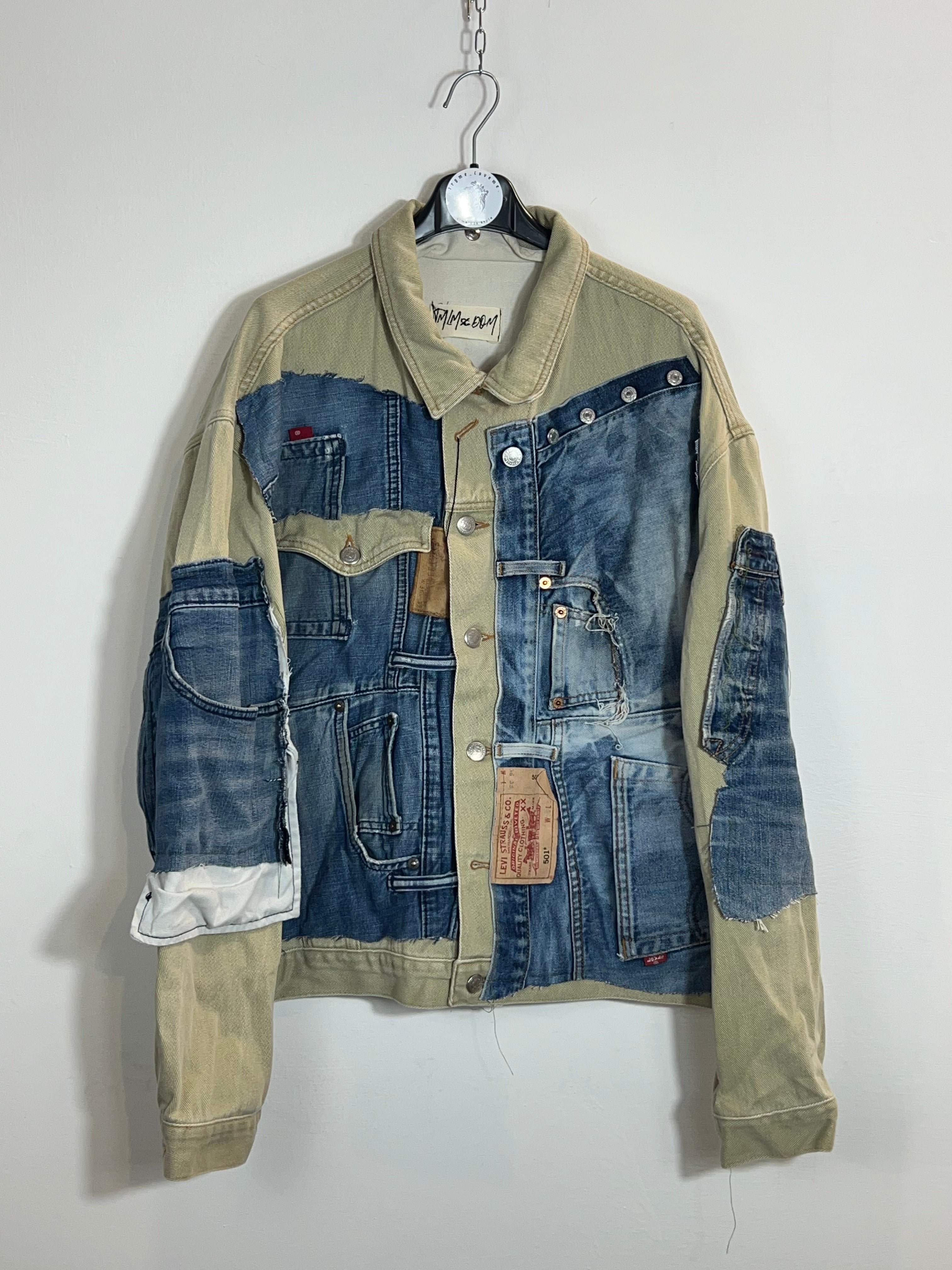 Giacca beige con toppe tg. M