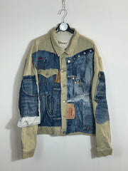 Giacca beige con toppe tg. M