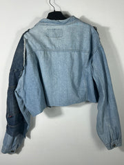Giacca crop con toppe tg. M over