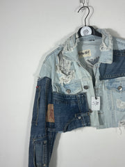 Giacca crop con toppe tg. XS