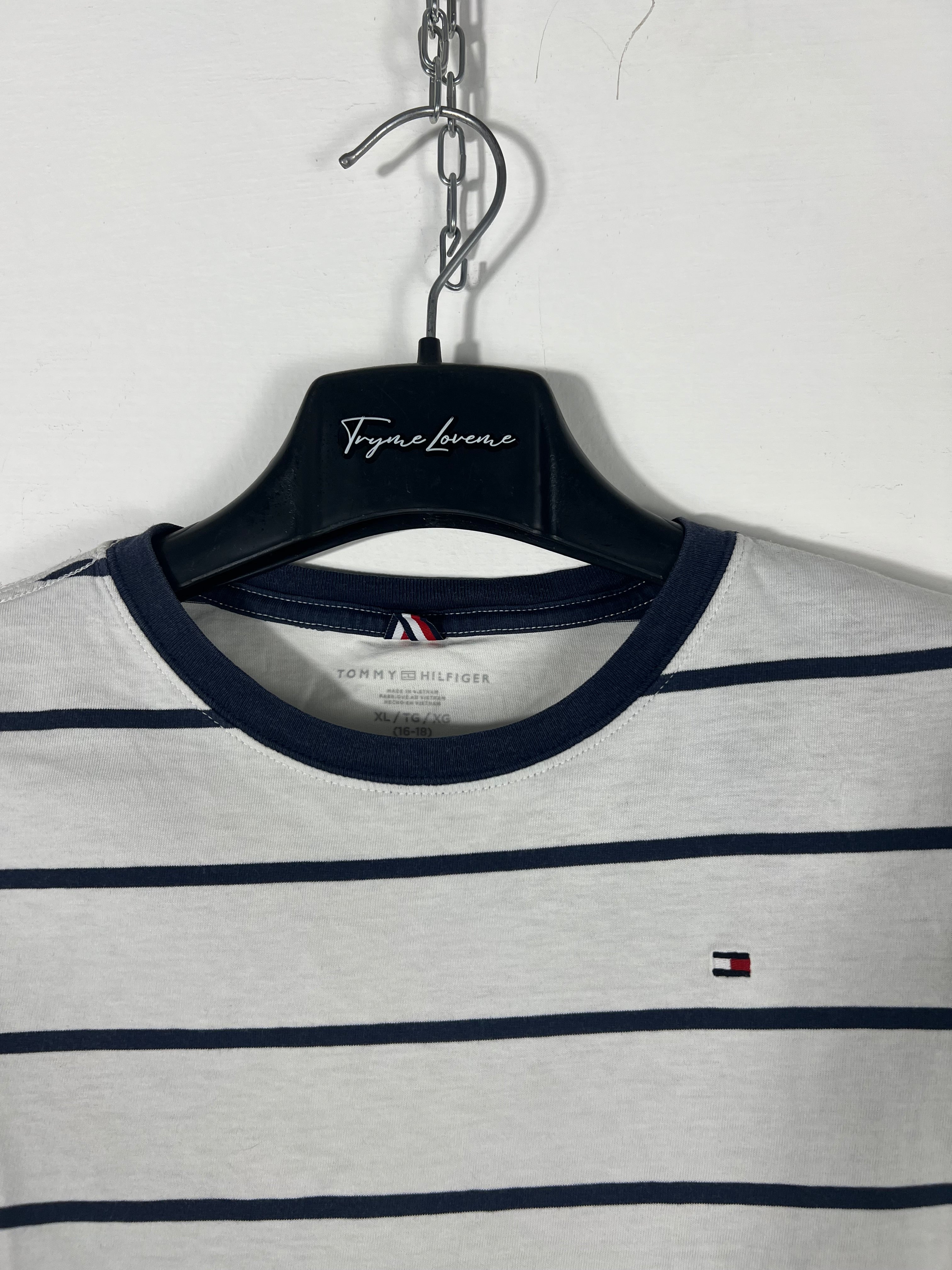 T-shirt crop Tommy a righe tg. UNICA