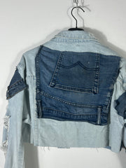 Giacca crop con toppe tg. XS