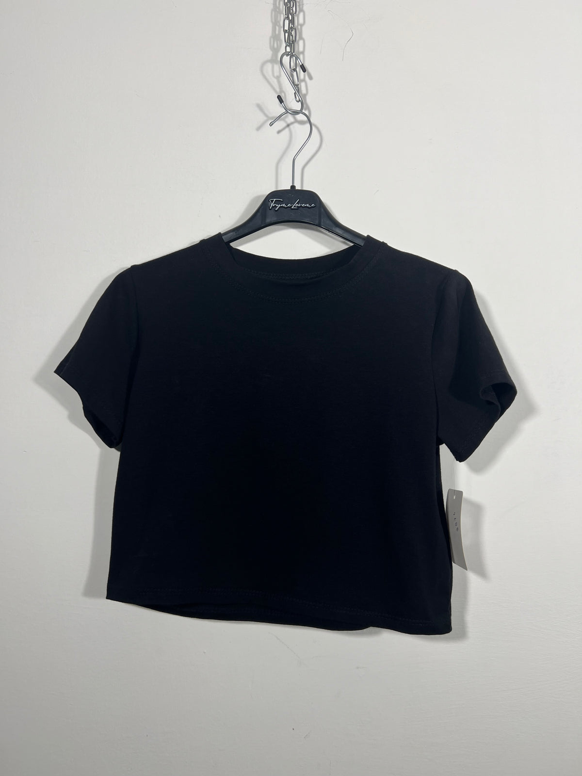 T-shirt crop black tg. S