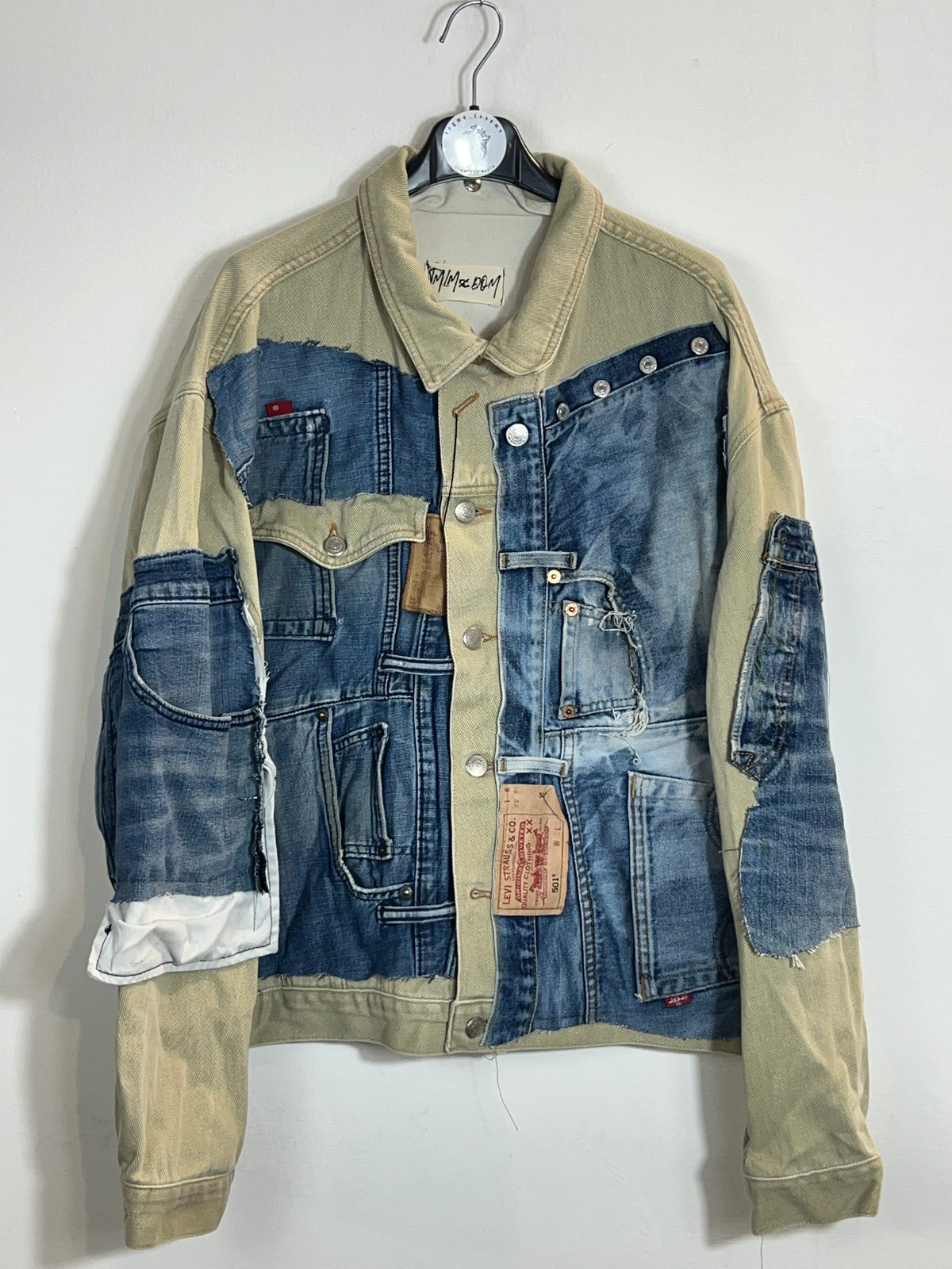 Giacca beige con toppe tg. M