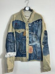 Giacca beige con toppe tg. M
